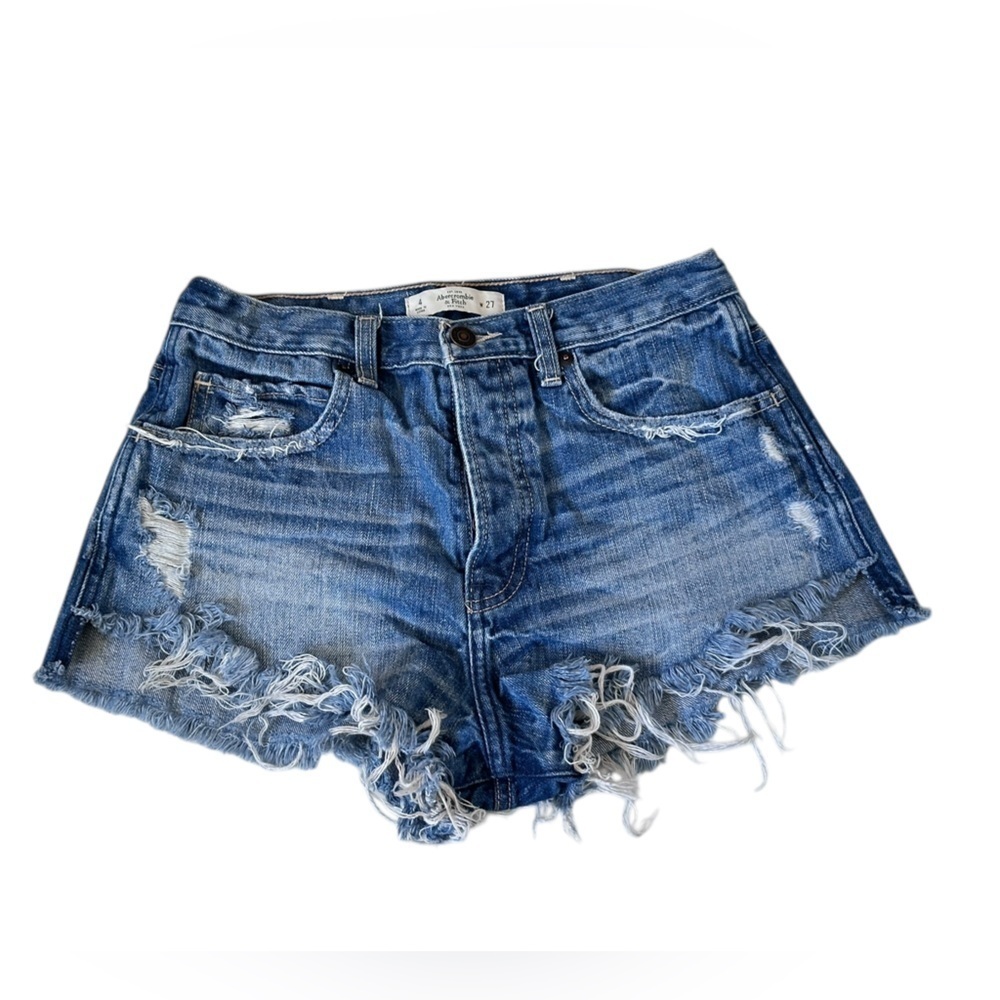 #65 Abercrombie & Fitch Distressed Raw Hem Shorts